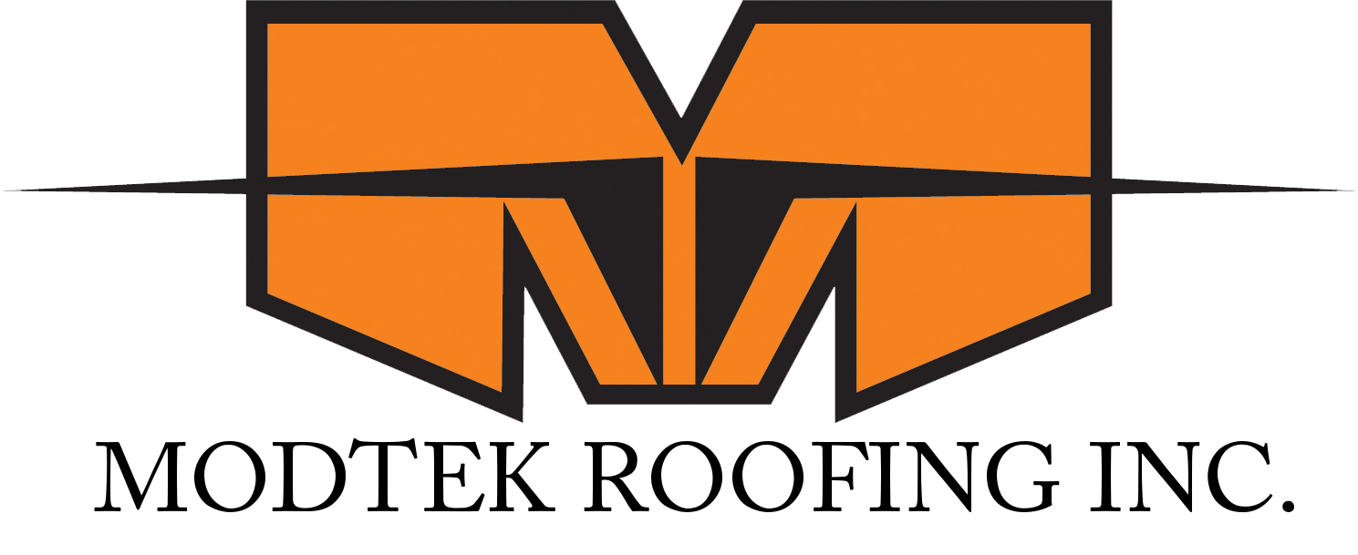 orange and black Roofing Logo