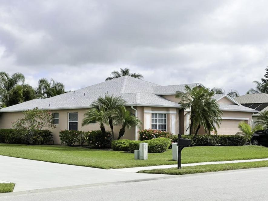 Finished metal Roof - Vero Beach- Grey - Overhead Shot